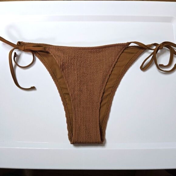 Aerie Cheekiest Bikini Bottom Medium Brown - Picture 1 of 5
